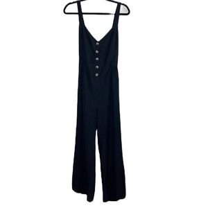 THE IMPECCABLE PIG BLACK WIDE LEG ROMPER SIZE‎ L